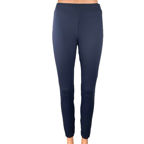 Theory Women's Navy Blue Mid Rise Ankle Skinny Casual Slim Leggings Pants Size S - Picture 1 of 5